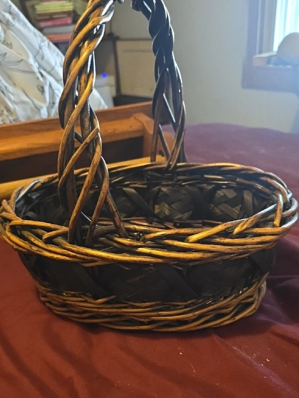 Woven Decorative Basket in Brown and Black - Home Accents